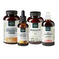 Set: Vitamin C - buffered and with Zinc AND Vitamin D3 / K2 MK7 All-trans - K2VITAL® AND Organic grapefruit seed extract AND Quercetin - by Unimedica