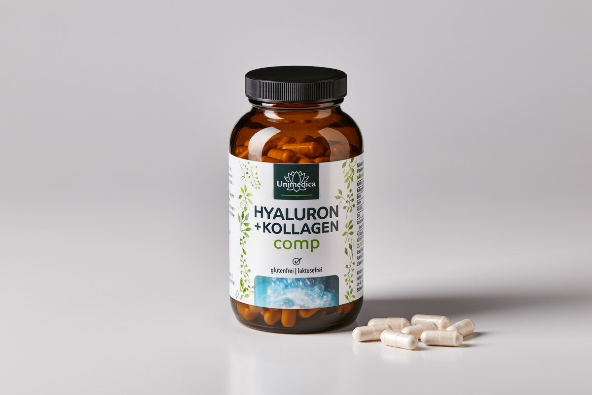 Hyaluron Kollagen Comp Mit Vitaminen Und Mineralien 180 Kapseln Von Unimedica Nahrungserganzungsmittel Mit Hyaluron Kollagen Biotin Selen Zink Bambusextrakt Und Vitamin C Aus Acerola Narayana Verlag